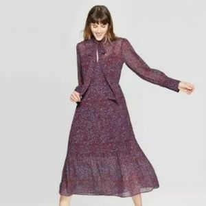 a new day Maroon Long-Sleeve Dress